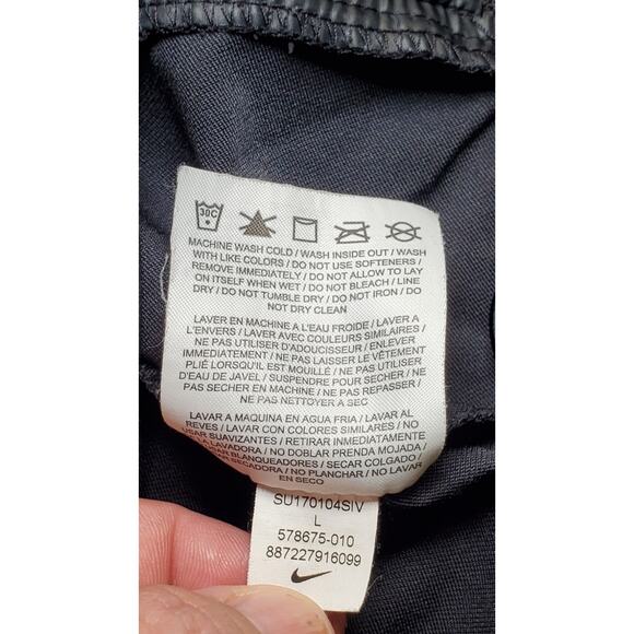 Nike Golf Sz L Men's 1/2-Zip Wind Shirts 578675-010 Black Long Sleeve C23-28 - Picture 6 of 9